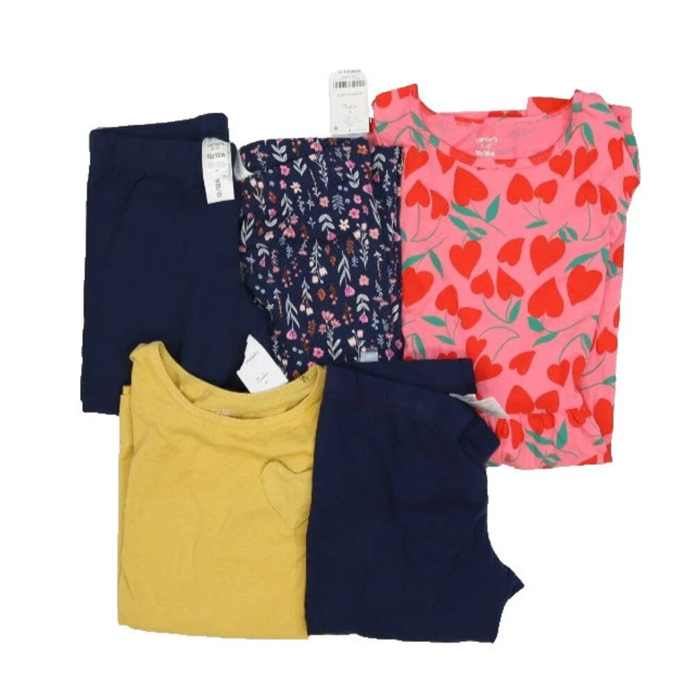 Carters Bulk Lot Of 5 Girls Size Large 10/12 Mixed Season Tops Bottoms Dresses